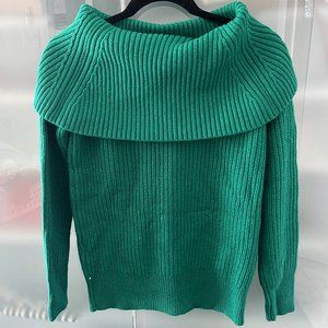 Pearl by Lela Rose off the shoulder emerald sweater